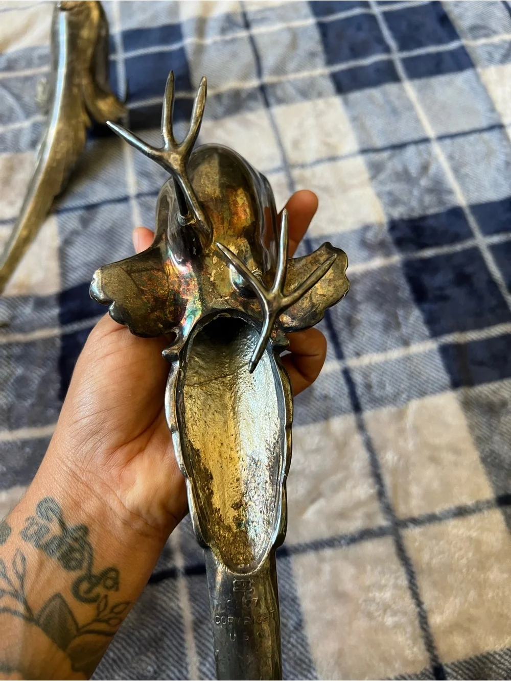 Vintage-style peacock figurine or statue – 